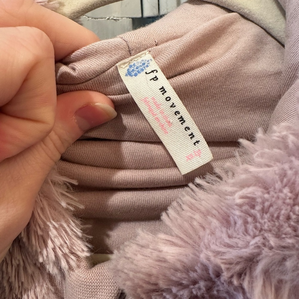 FP Movement - pink fluffy hoodie, half-zip - Picture 7 of 9